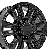 OE Wheels CV70B 20 Inch Rim Fits Sierra 2500/3500 Denali Style 8x180 20x8.5 Gloss Black - Hollander 5957 (1)