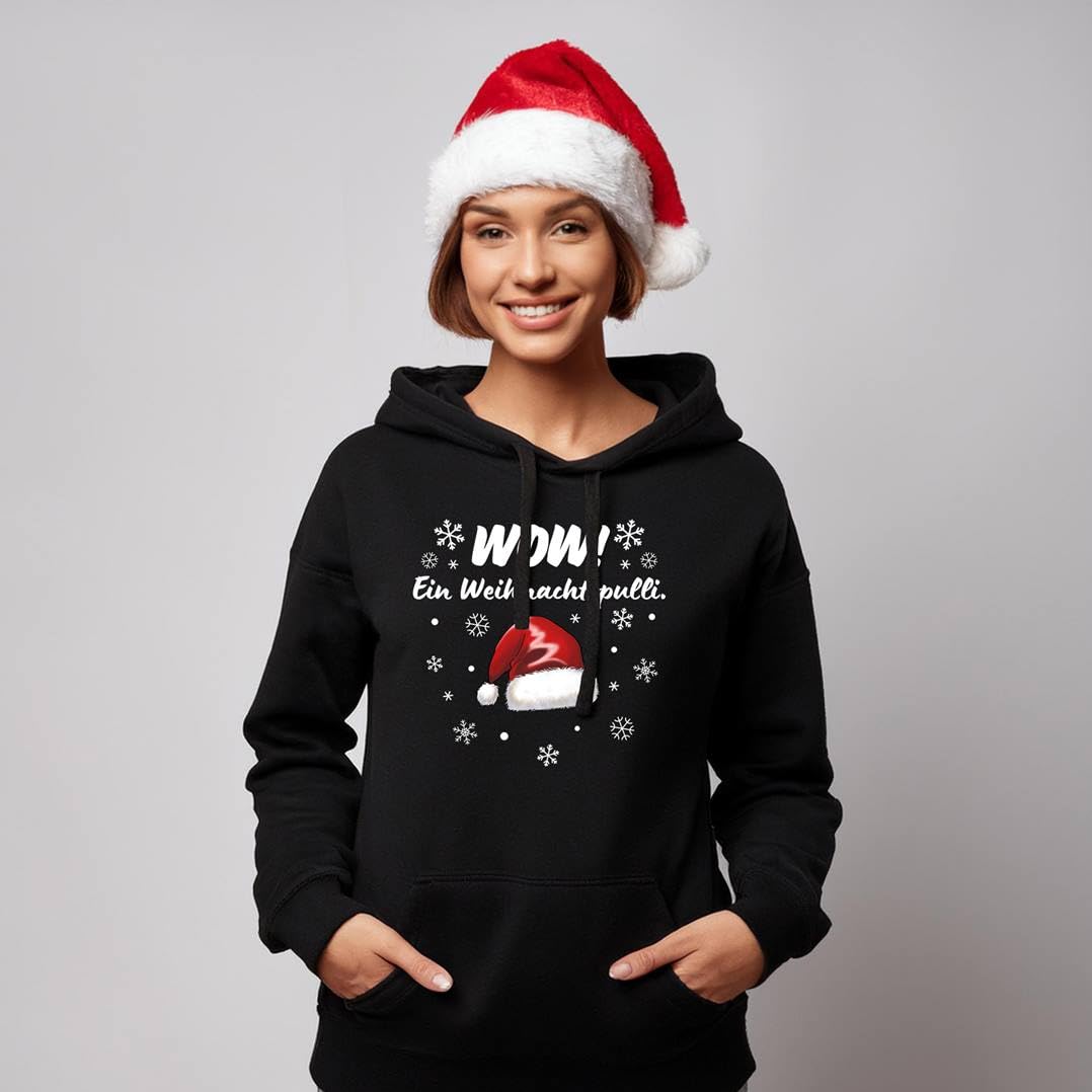 Tassenbrennerei Weihnachtspullover Spruch: Wow! EIN Weihnachtspulli - Pullover, Hoodie lustig Weihnachten - Herren, Damen - Geschenk Männer, Frauen