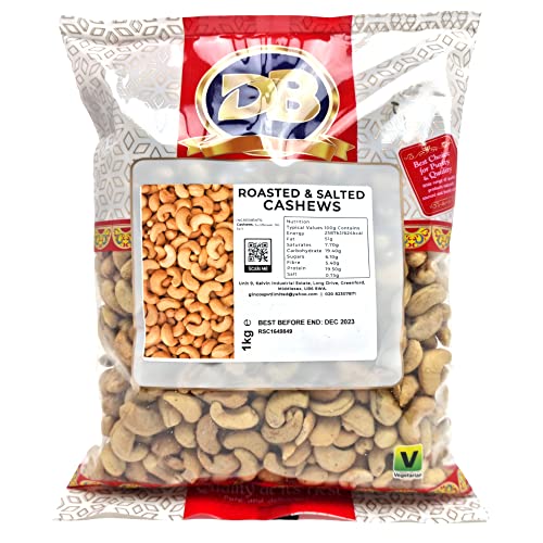 CR Snacking Roasted Salted Cashews 1kg - Premium Quality Cashew Nuts 1kg, On The go Nuts Snacks, Source of Protein.