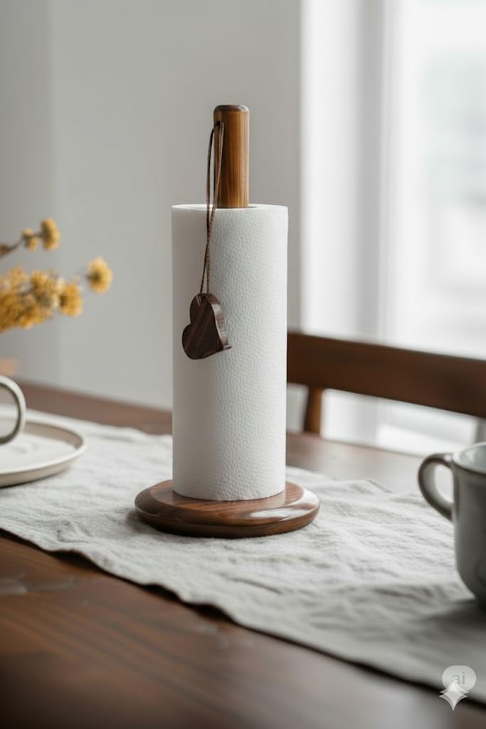 Tissue Roll Holder for Kitchen | Tissue Paper Holder | Kitchen Organizer | Paper Towel Stand | Tissue Holder | Handmade, Sturdy & Long-Lasting | Perfect for Kitchen, Dining & Living Room-image-14