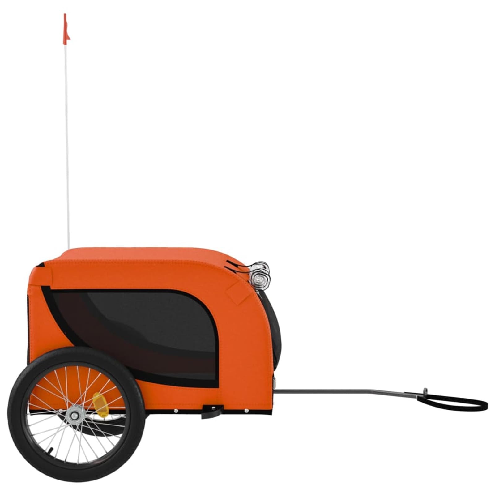 Remolque Bicicleta para Perros Hierro Tela Oxford Naranja Negro Carro para Bicicleta