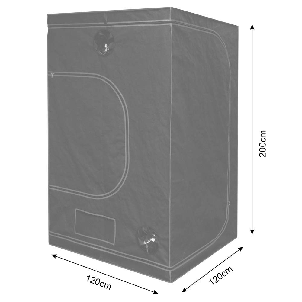 Kingpower 14 Taglie Grow Tent Box Interno Serra Coltiva la Tenda Idroponica Gabinetto di Alevamento, Dimensione:120 x 120 x 200 cm (08)