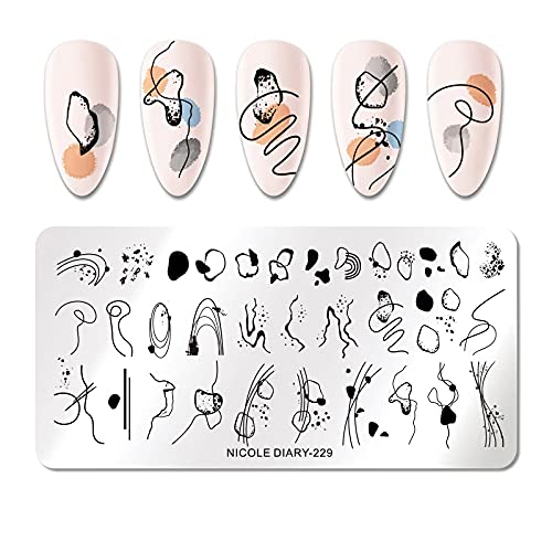 STORE 2508Nicole Diary Stainless Steel Nail Stamping Image Plate Design 229