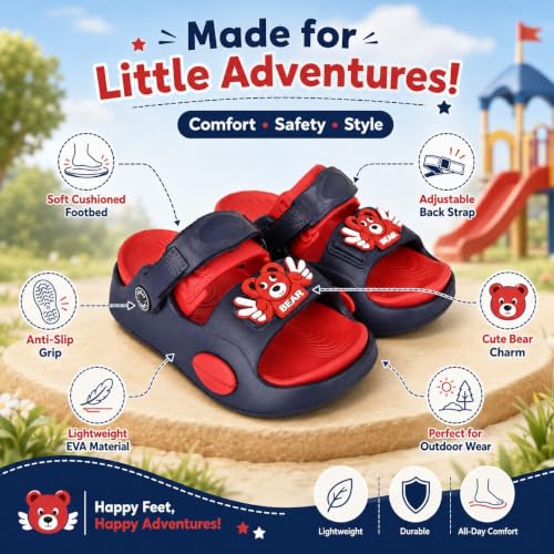 Image of Tiny Tiger Flip Flop Sandal for Baby Boy and Baby Girl, Indoor and Outdoor Clogs for Kids with Strap