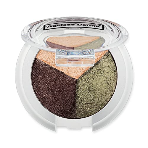 Ageless Derma Mineral Makeup Baked Eyeshadow Trio-Vegan Eye shadow (Olive)