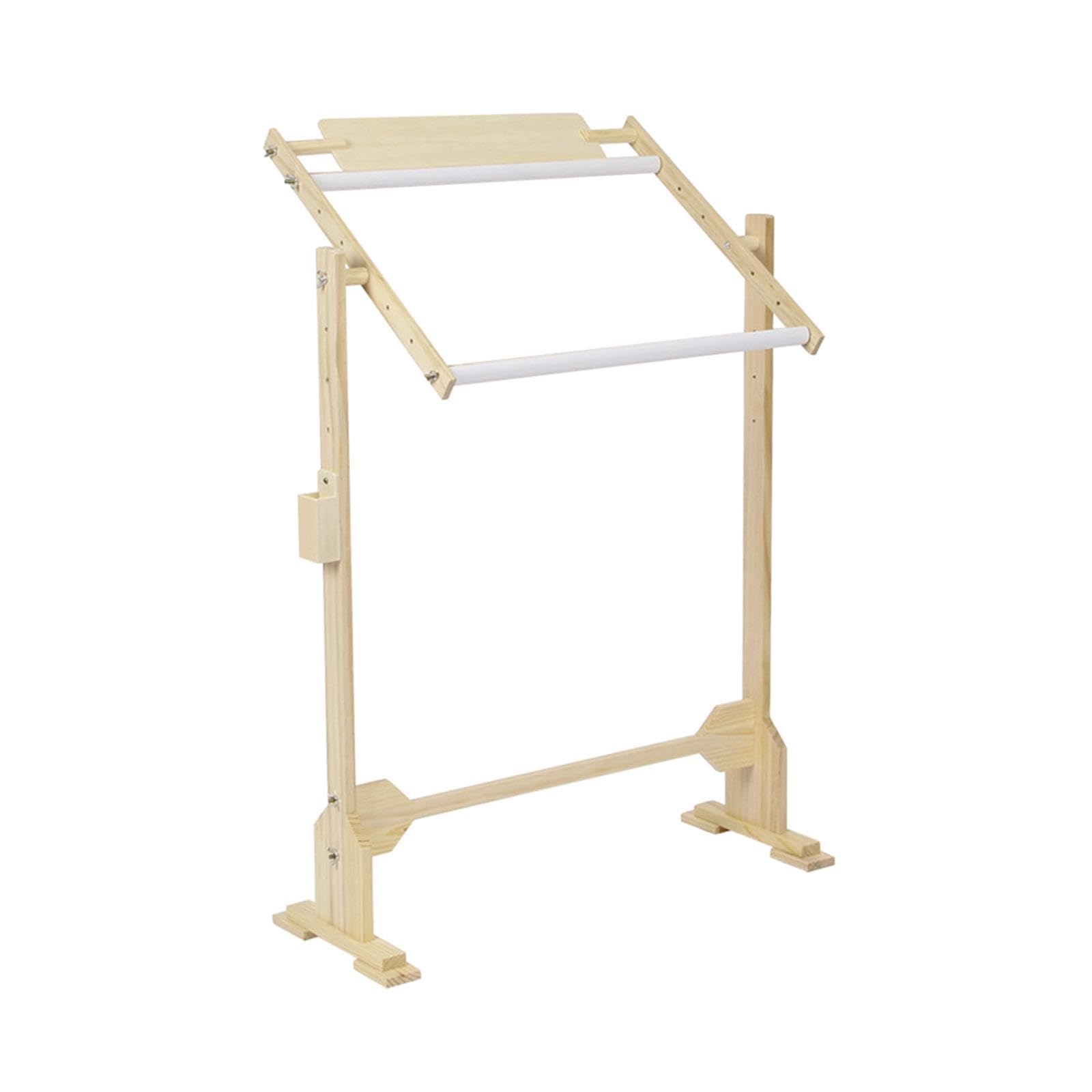 Cadre à Broder Au Point de Croix, Tambour à Broder, Support de Couture Réglable, en Bois Naturel, Surface Lisse, Idéal pour Les Loisirs Créatifs. M Wo