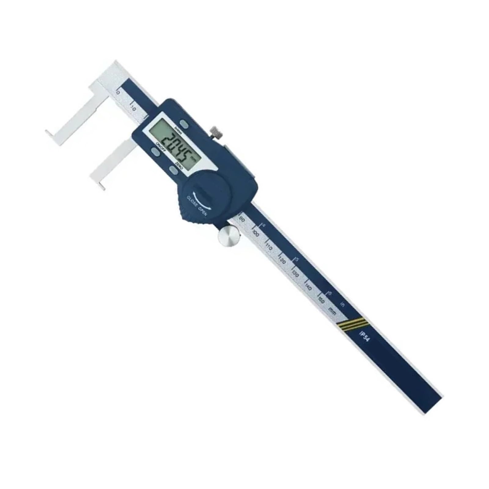 Calibro digitale in acciaio inossidabile, calibro digitale elettronico con scanalatura interna 22-150/25-200/30-300mm con punte piatte (Size : 5120L-200)