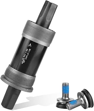 VGEBY1 Bike Bottom Bracket Square Hole Crank Axis, Bicycle Middle Mountain Bike Center Shaft for Square Tapered Spindle Crank68X124.5L