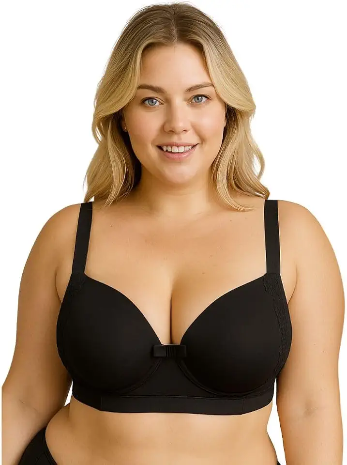 Sutiã Plus Size Bojão Soutien Reforçado Alça Sustentação Rendão