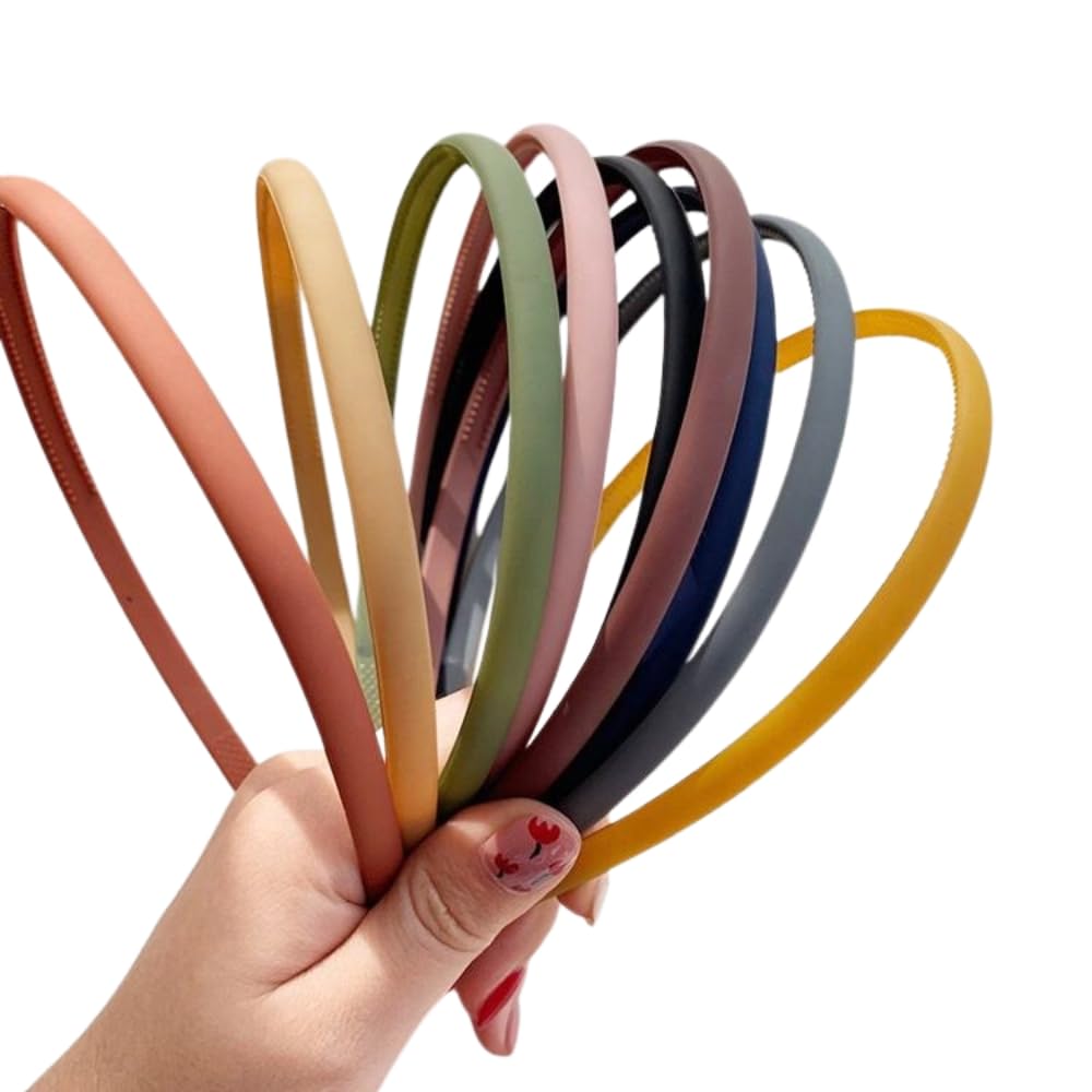 Giggles Boo Pack of 6 Multicolor Plastic Headbands for Women & Girls | Non-Slip Hair Bands for Kids | Lightweight Hair Accessories for Daily Wear, School, College, Office & Party-image-47
