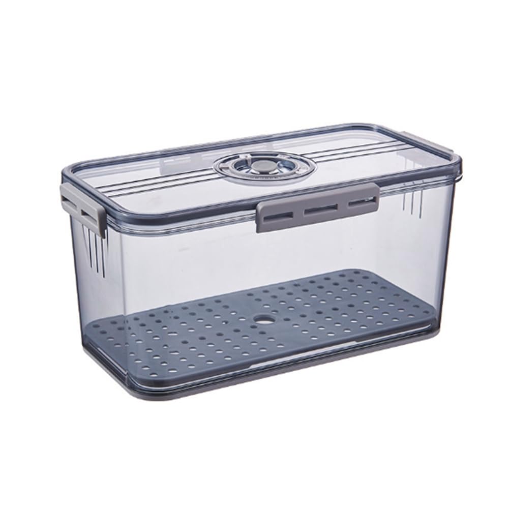 CTRLZS Bread Box Bread Boxes for Kitchen Counter Airtight, Time Recording Bread Storage Container with Lid Grey
