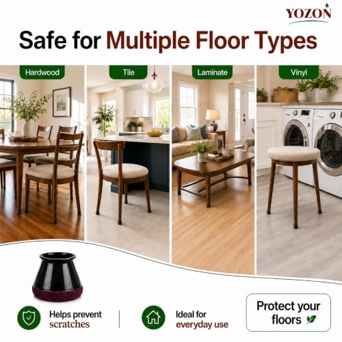 Image of 2023 New Chair Leg Floor Protector Chair Sliders Floor Protector Rubber Chair Leg Protectors for Hardwood Floors Felt Furniture Pads Silicone Caps 32Pack Black Extra Small (Fit:0.5 inch-0.8 inch) | Chair Leg Protectors for Hardwood Floors Anti-Scratch Reduce Noise Black Round Small Fit 1 /2 inch to 15 /16 inch (13~23mm)