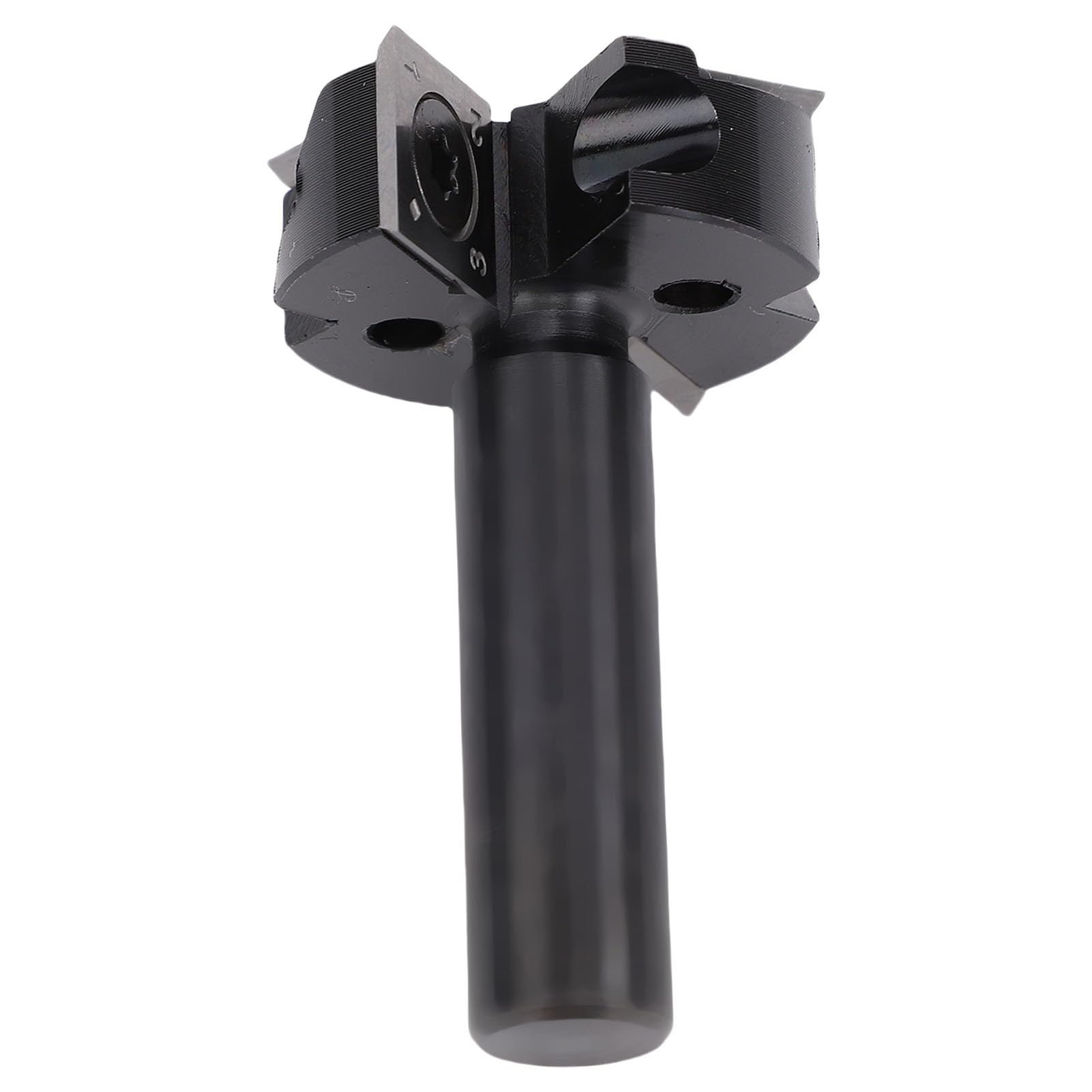Walfront Punta per Fresa per Superficie Spoilboard Punta per Appiattimento Lastra Gambo Tondo da 1/2 Pollice Diametro Foro per Scanalatura da 1-1/2 Pollice con Inserto in Carburo su