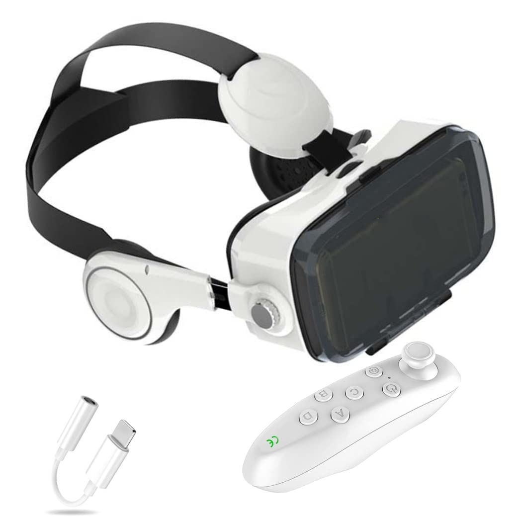 Okulary 3D, Virtual Reality, zestaw słuchawkowy, ochrona oczu, okulary VR do filmów 3D i gier, kontroler Bluetooth do iPhone 13 Pro Max/13 Pro/13/12/11, do Samsung Galaxy S21, Huawei, X. iaomi-Seria nie