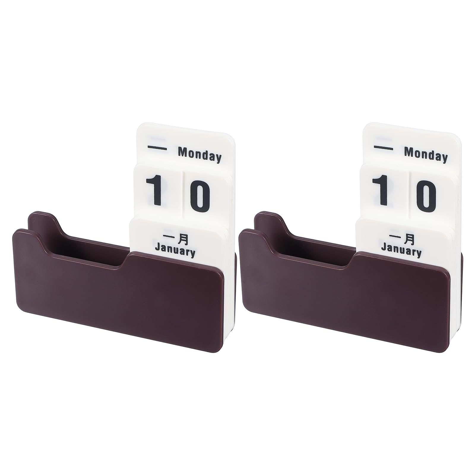 PATIKIL 2 Pack Perpetual Block Calendar, Rotating Decorative Daily Display Modern Farmhouse Office Coffee Table Bookshelf Decor for Teacher Desk Parties Holidays Wedding, Purple