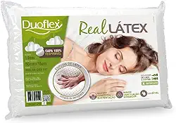 Travesseiro Real Látex 14, Duoflex, 100% Algodão, Branco, para Fronha 50Cmx70Cm