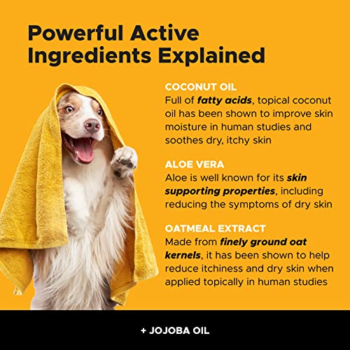 Pethonesty Allergy Anti-Itch Shampoo For Dogs And Cats - Help Reduce Itching, Moisturizing And Hydrating Essential Oils, Deodorizing Coat, Coconut Oil + Vitamin E - 16 Oz #TOP3