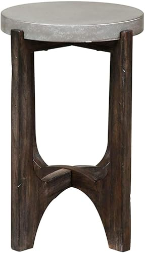 Miniatura 5 de Liberty Furniture INDUSTRIES Mesa auxiliar para silla Cascade, 16 pulgadas de ancho x 16 pulgadas de profundidad x 24 pulgadas de alto, marrón oscuro