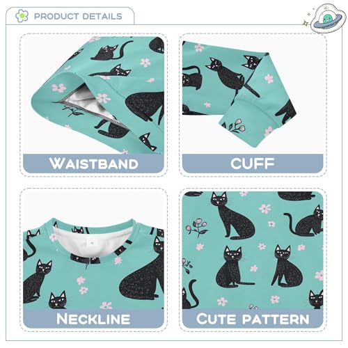 JUNZAN Sweet American Curlcats Turquoise Kids Boys Sweatshirt Hoodie Crewneck Tops Clothing Shirts Camping 4T3