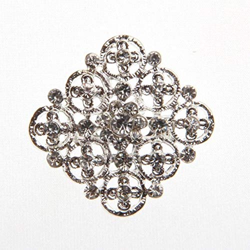 Preisvergleich Produktbild Miwaimao Überzog Meta Rhinestone-Kristall-Goldblumen-Broschen Pins für Hochzeit Blumenstrauß BroschePin für Brautpartei Taschen Kleidung, Geschenkkarton,F37