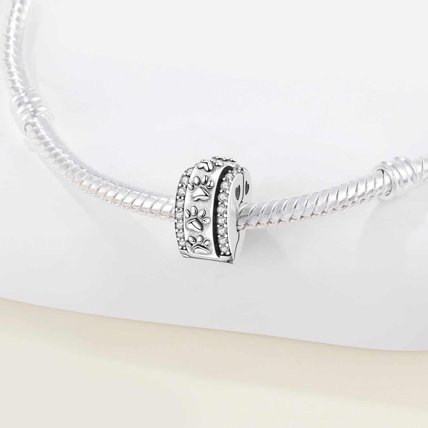 Spacer Beads/Stopper Perles pour bracelets et colliers en argent sterling 925 | Zircon lisse et pavé (blanc, bleu, plaqué or 18 carats) | Breloques séparateurs antidérapantes