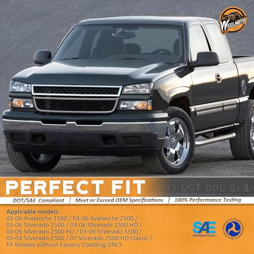 Image of WEELMOTO Halogen Headlights Assembly for 2003-2007 Chevy Silverado