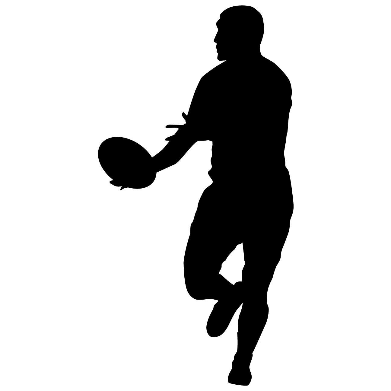 TheVinylGuru Rugby Wall Decal Sticker 9 - Decal Stickers and Mural for Kids Boys Girls Room and Bedroom. Sport Wall Art for Home Decor and Decoration Ð Rugby Football Silhouette Mural