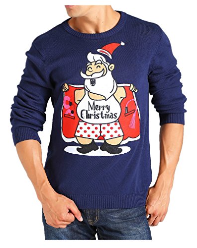 V28 Men'S Boy Ugly Christmas Naughty Sm Santa Pullover Sweater Party Jumper 1 V28 Men’S Boy Ugly Christmas Naughty Sm Santa Pullover Sweater Party Jumper