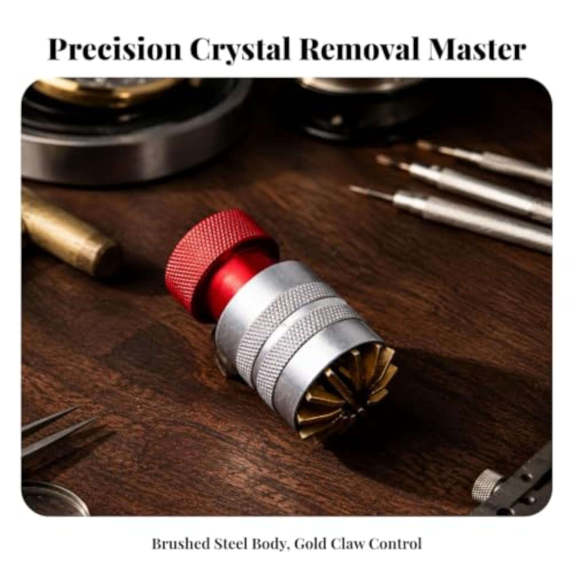 Weighted Watch Case Opener with Adjustable Clamps