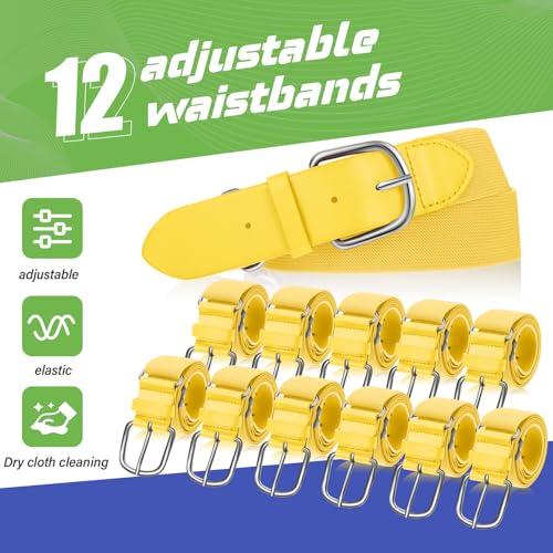 Image of Hercicy 12 Pcs Baseball Belts Softball Belts Bulk for Adult and Youth Adjustable