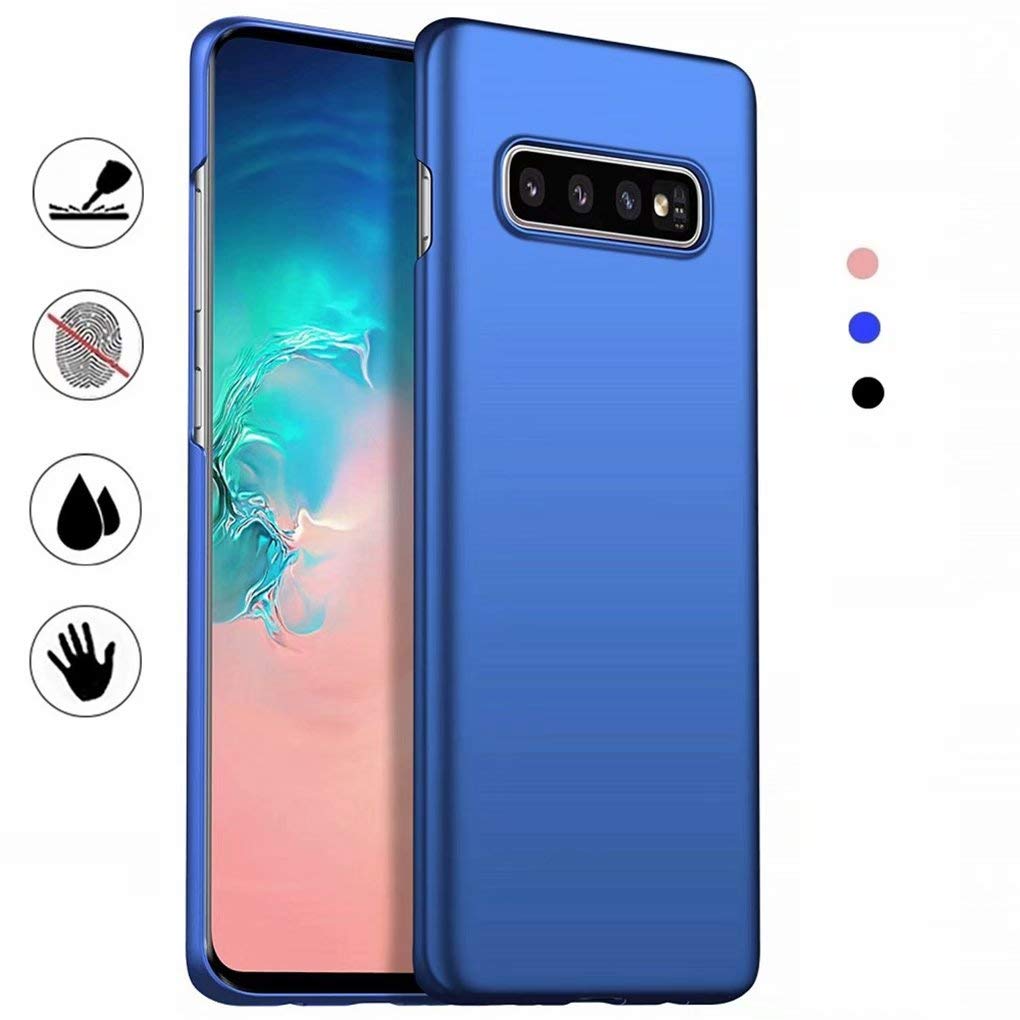 NiaCoCo Compatible with Samsung Galaxy S10 Case Anti-Drop PC Hard Silicone Shockproof Ultra Thin Anti-Scratch Protective Phone Case for Samsung Galaxy S10 Case-Blue