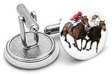 Diámetro: ~ 7/8 pulgadas Royal Ascot gemelos de carreras para hombre, regalos, weedding, novio,
