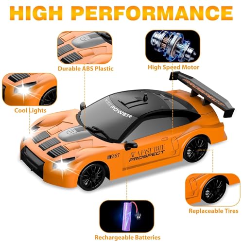 Image of Stunt Tires Racing CAR 1:12 Remote Control Stunt Plastic Rc Car with Hand Sensor Watch Twisting Vehicle Toy for Kids (mini Drift), Multicolor