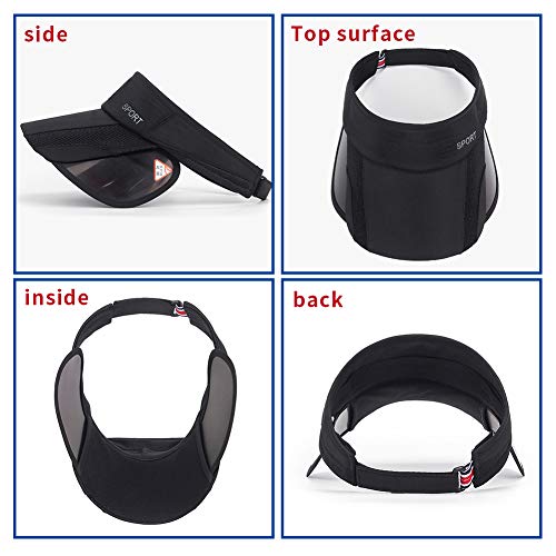 image for RRiody Summer Sun Visor Hat - Women Adjustable Golf Cap with Retractab