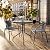 Flash Furniture 3-Piece Patio Dining Set with Round Glass Metal Table and 2 Stackable Rattan Chairs, Indoor/Outdoor Bistro Table and Chairs Set, Gray