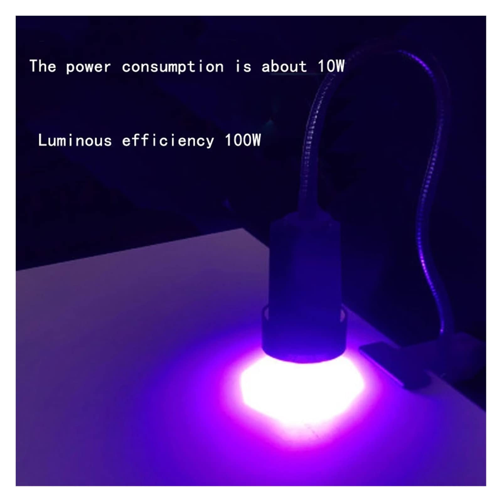 Lámpara UV, Lámpara UV LED de alta intensidad 100 W, lámpara curado violeta portátil, utilizada principalmente en pegamento sin sombras, resina fotosensible(395nm)