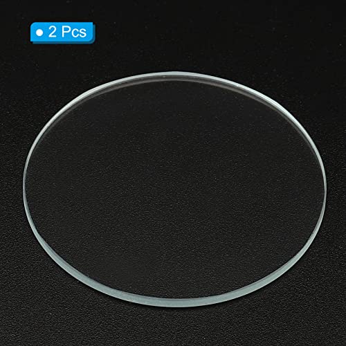 PATIKIL 1.51x0.06" Transparent Glass Flashlight Lens, 2 Pack, LED, Durable, Polished Edges - Image 3