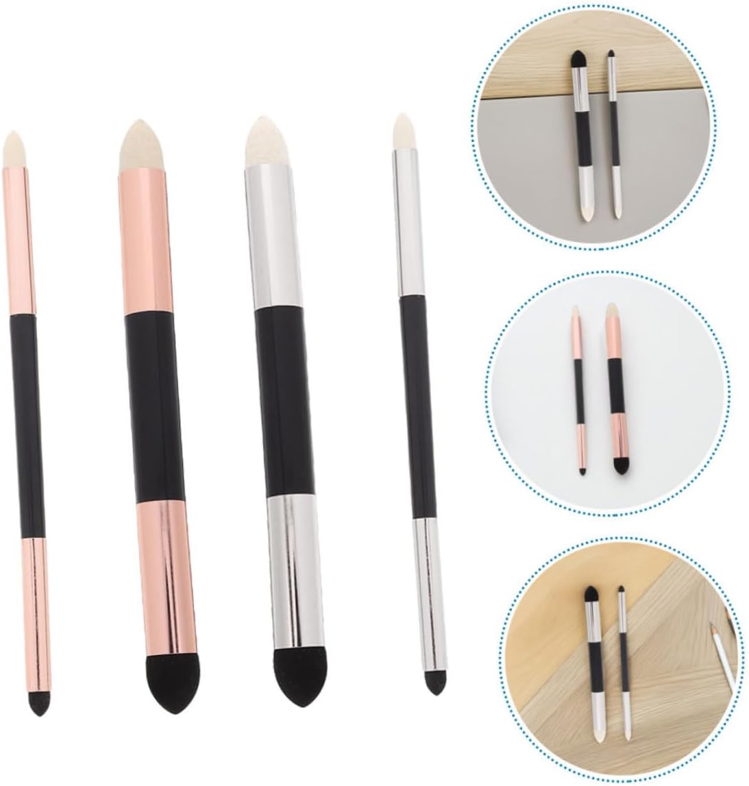 Generic 4pcs Washable Blending Sponge Pen Dual Headed Rubbing Brush for Drawing Art Supplies for Artists Students for Shading Highlighting Sketching
