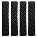 Imbottitura di Protezione Per Cintura Di Sicurezza Per Auto,4 Pcs Cuscino per Cinture di Sicurezza Cinture per le Spalle Imbottite Morbide e Confortevoli (4 Pcs Black)