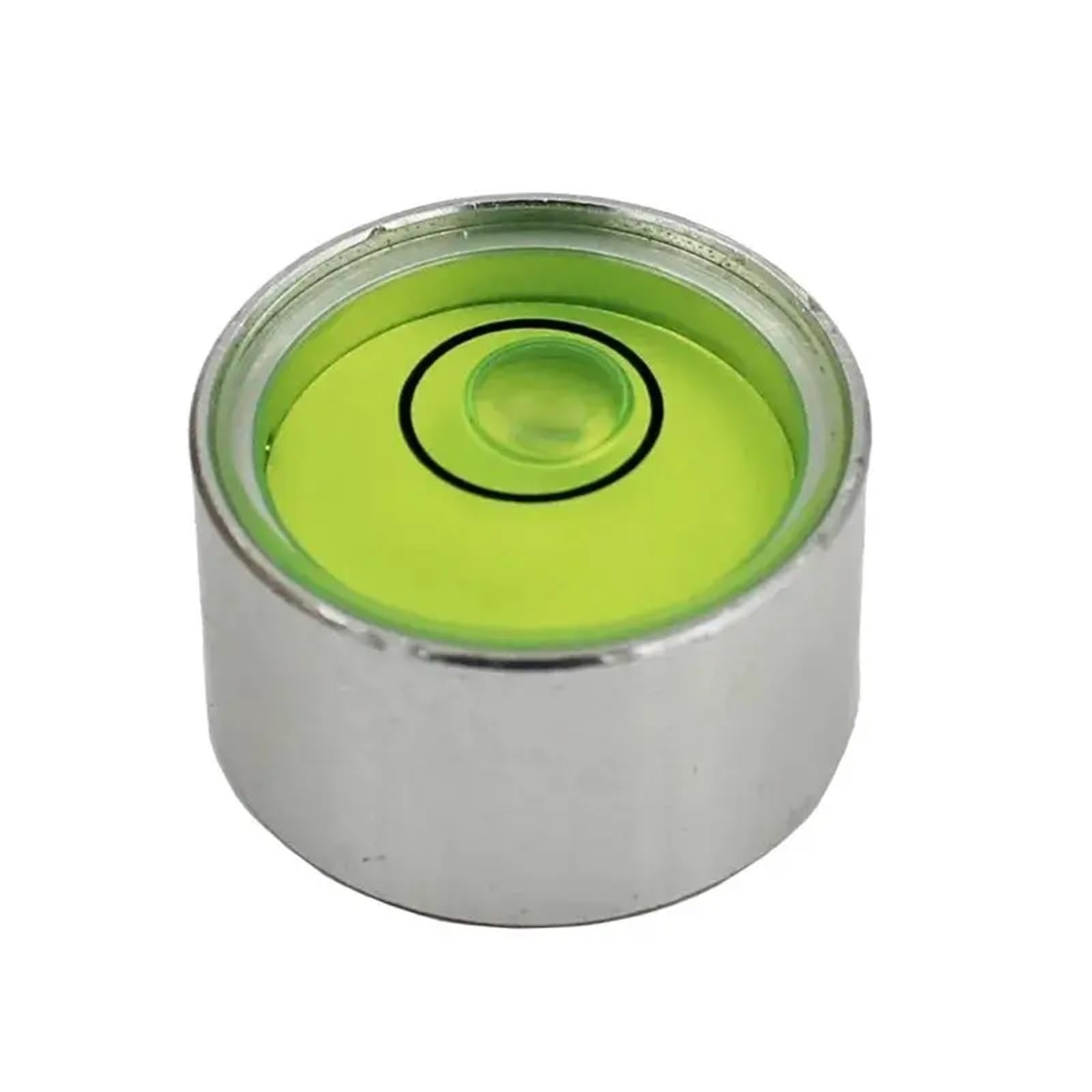19 * 11mm Mini Spirit Level Round Bubble Level Metal Horizontal Bead Accuracy 15'/2mm Yellow Color(Green)