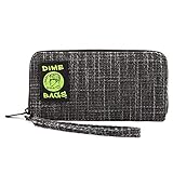 Dime Bags Wristlet Wallet - RFID-Blocking Carrying Case with Secure Zipper and Wristlet Loop (Black)