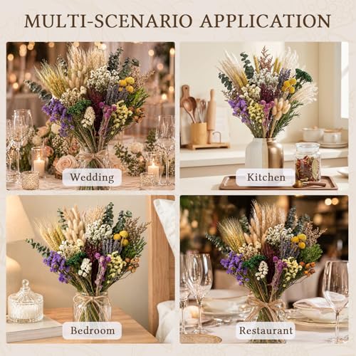 Kit de flores secas naturales DIY con 18 tipos miniatura 3