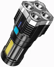 lanterna led recarregavel 4 leds mas forte do mundo USB camping