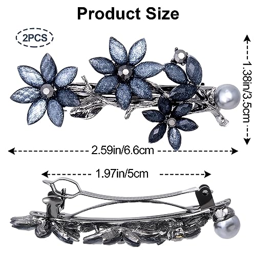 Joez Wonderful 2 pzas Pinzas de Pelo con Pedrería Azul miniatura 2