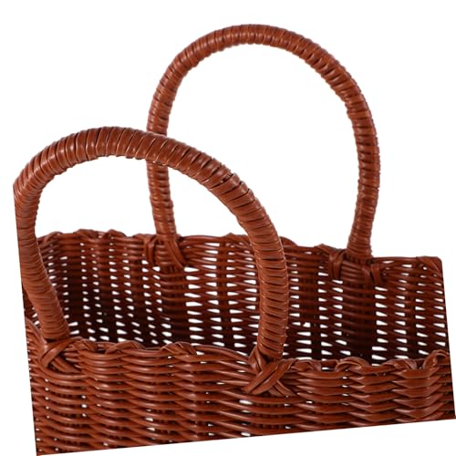Portable Woven Tote Bag for Women Lightweight Shower and Picnic Basket Stylish Plastic Handbag for Beach and Outdoor Use Ample Storage and Design3