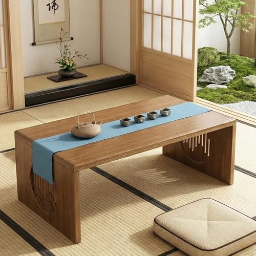 Japanese Folding Coffee Table, Low Coffee Table for Sitting on