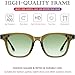 AIEYEZO Square Sunglasses for Women Men Fashion Sunnies, TR90 Frame Sun Glasses Trendy Retro Shades (Olive Green/Green)