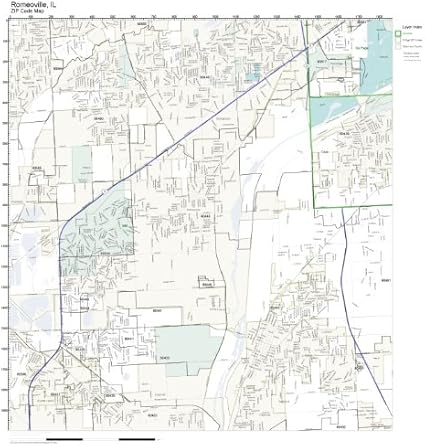 Romeoville Zip Code Map Amazon.com: Zip Code Wall Map Of Romeoville, Il Zip Code Map Laminated :  Office Products