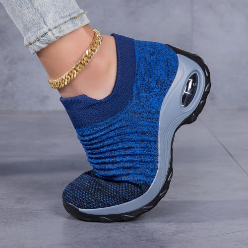 Image of Non Slip Work Shoes Women, Slip On Sneakers Women,Work Shoes Walking Gym Nurse Mesh Casual Fashion Sneakers Comfort Breathable Lightweight