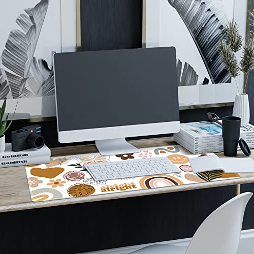 Image of iCasso Large Gaming Mouse Pad, XXL Mouse Pad, Stable Rubber Base with Stitched Edges, Computer Keyboard Pad for Work, Gaming, Office, Home - Sticker